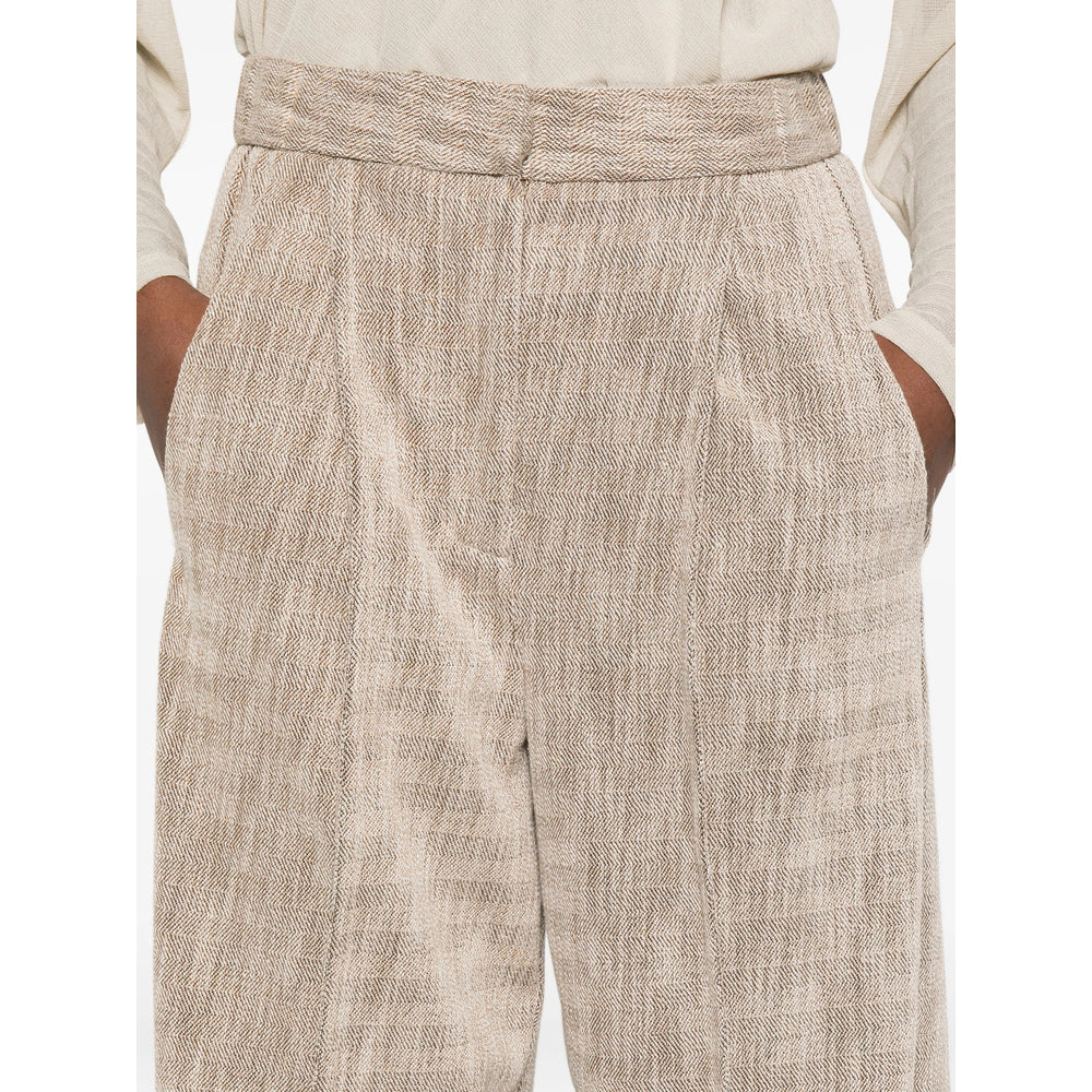 Giorgio Armani Neutrals Trousers - High-Waisted Trousers Women GIORGIO ARMANI