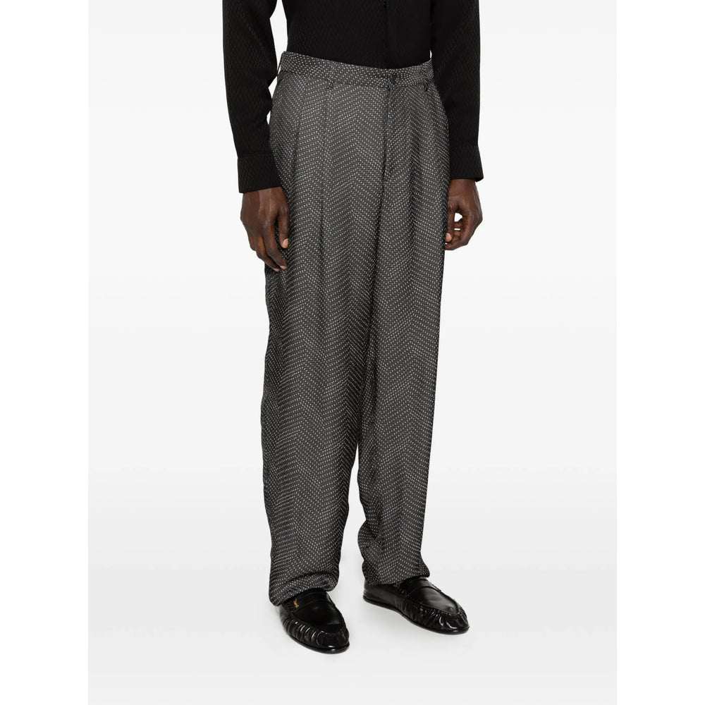 Giorgio Armani Grey Trousers - Regular & Straight-Leg Trousers Men GIORGIO ARMANI