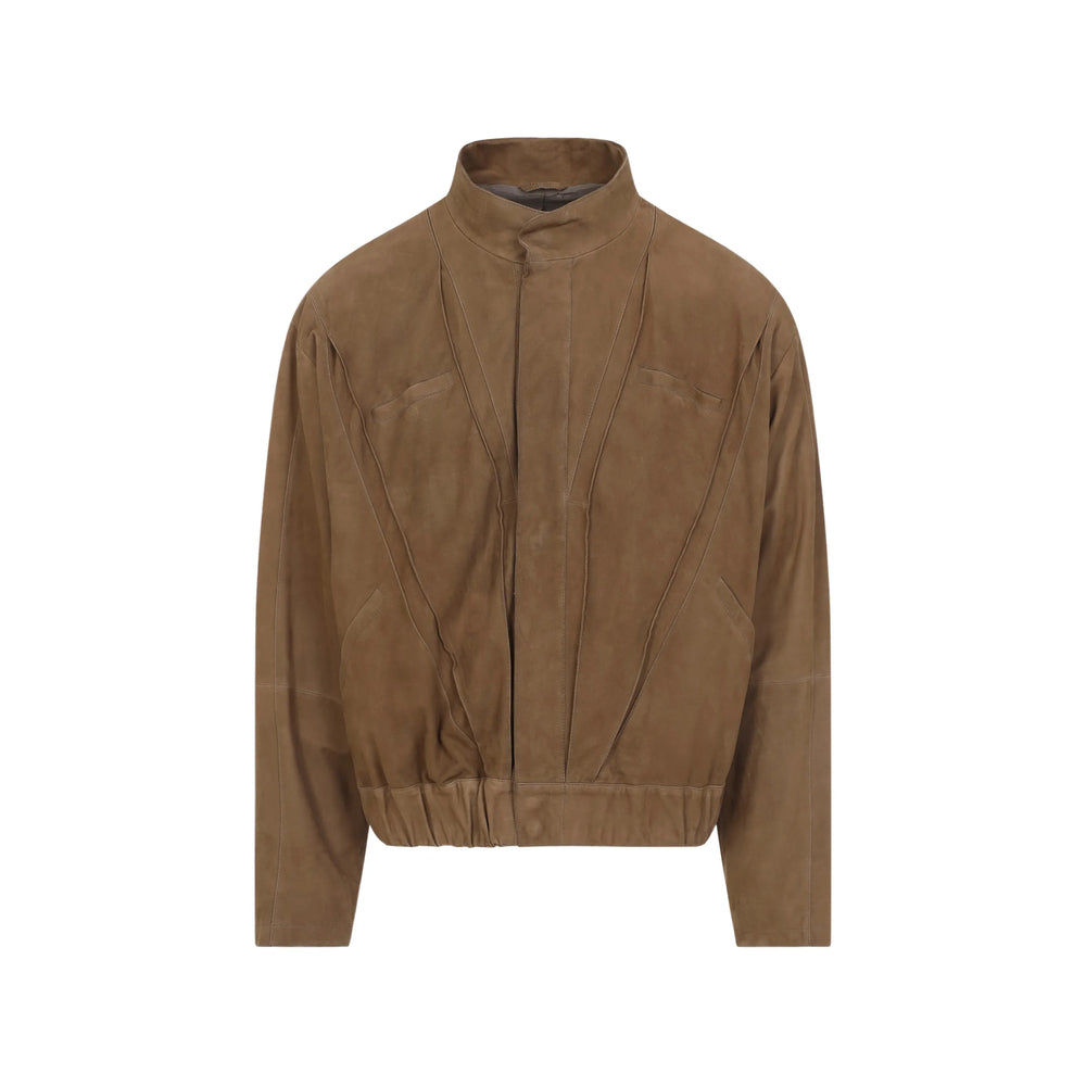 Giorgio Armani Brown Jackets - Leather Jackets Men GIORGIO ARMANI
