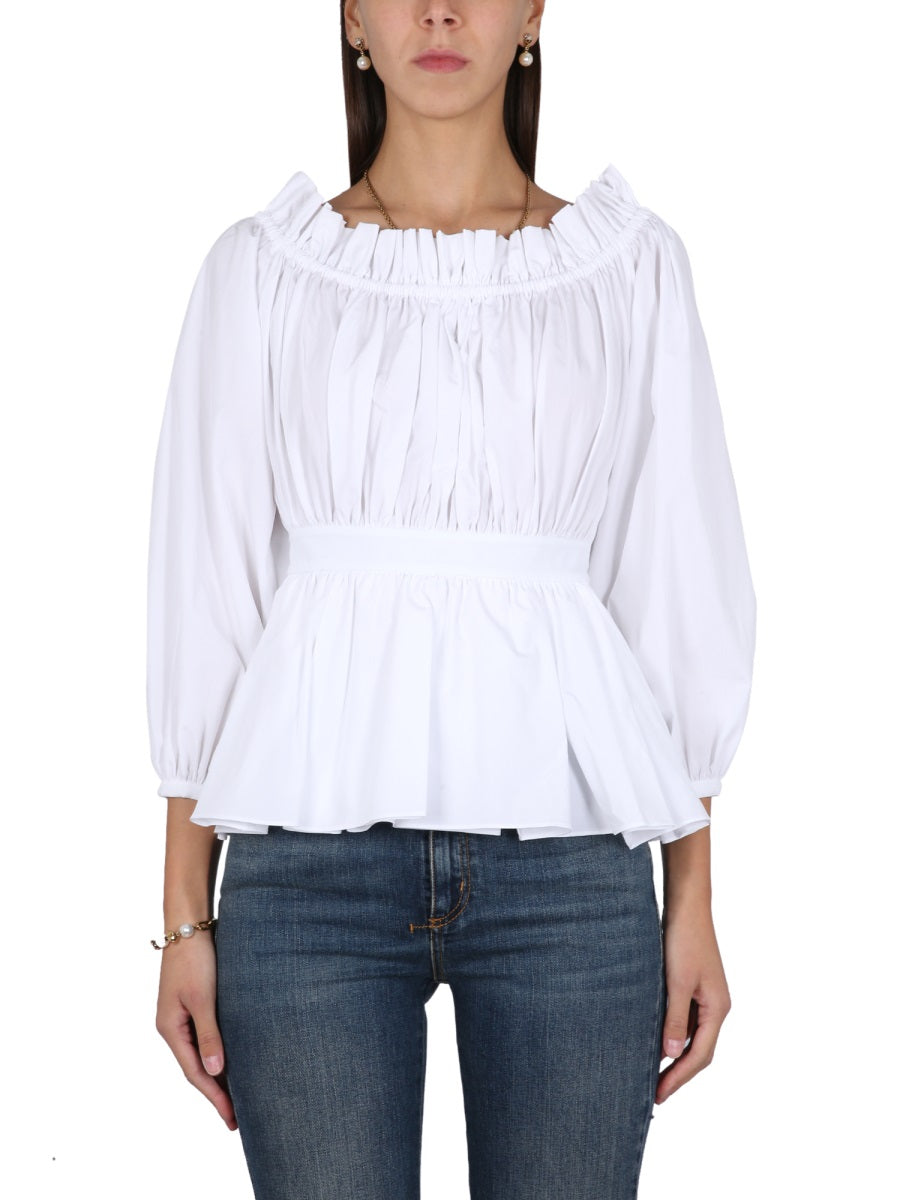 Alexander Mcqueen Women Cotton Poplin Top ALEXANDER MCQUEEN