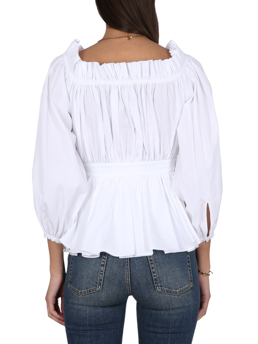 Alexander Mcqueen Women Cotton Poplin Top ALEXANDER MCQUEEN
