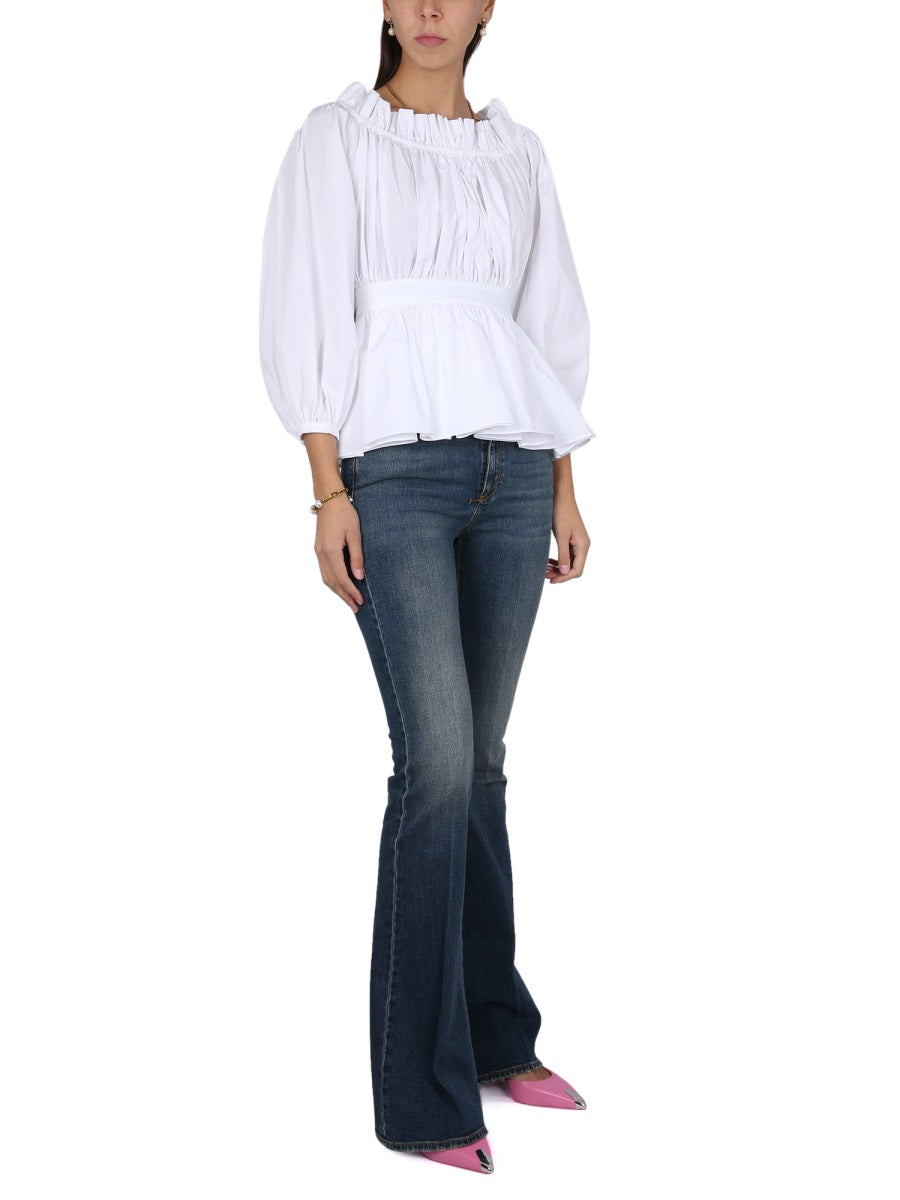 Alexander Mcqueen Women Cotton Poplin Top ALEXANDER MCQUEEN