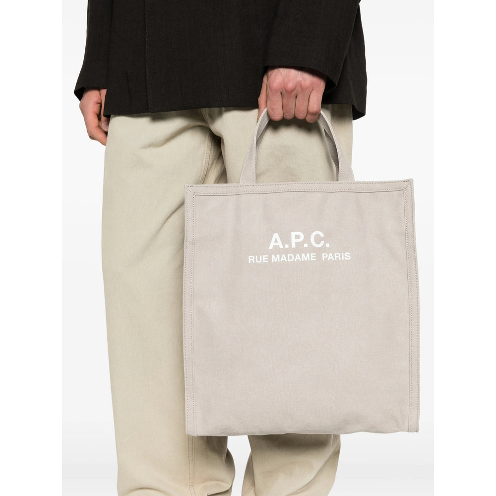 A.P.C. Grey Tote Bags Men A.P.C.