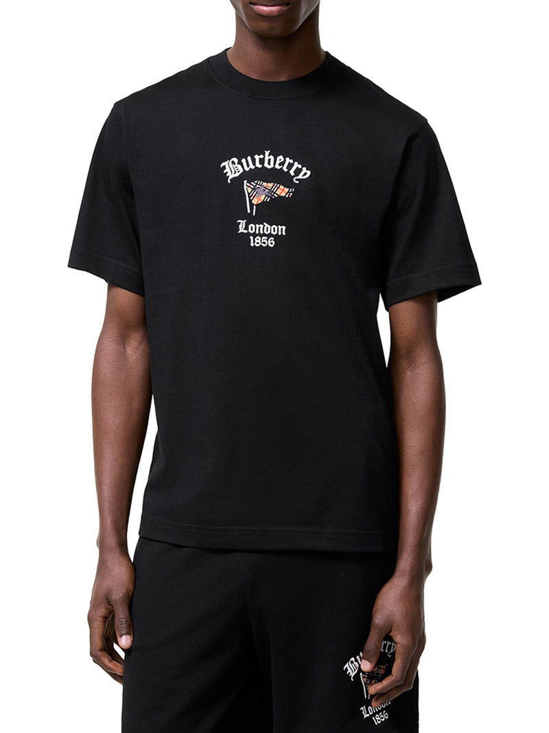 Burberry Men Cotton T-Shirt With Front Logo BURBERRY