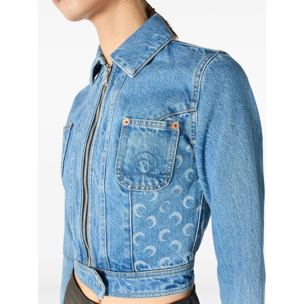Marine Serre Blue Jackets - Denim Jackets Women MARINE SERRE