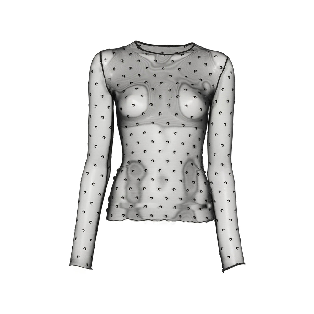 Marine Serre Black Tops - T-Shirts & Jerseys Women