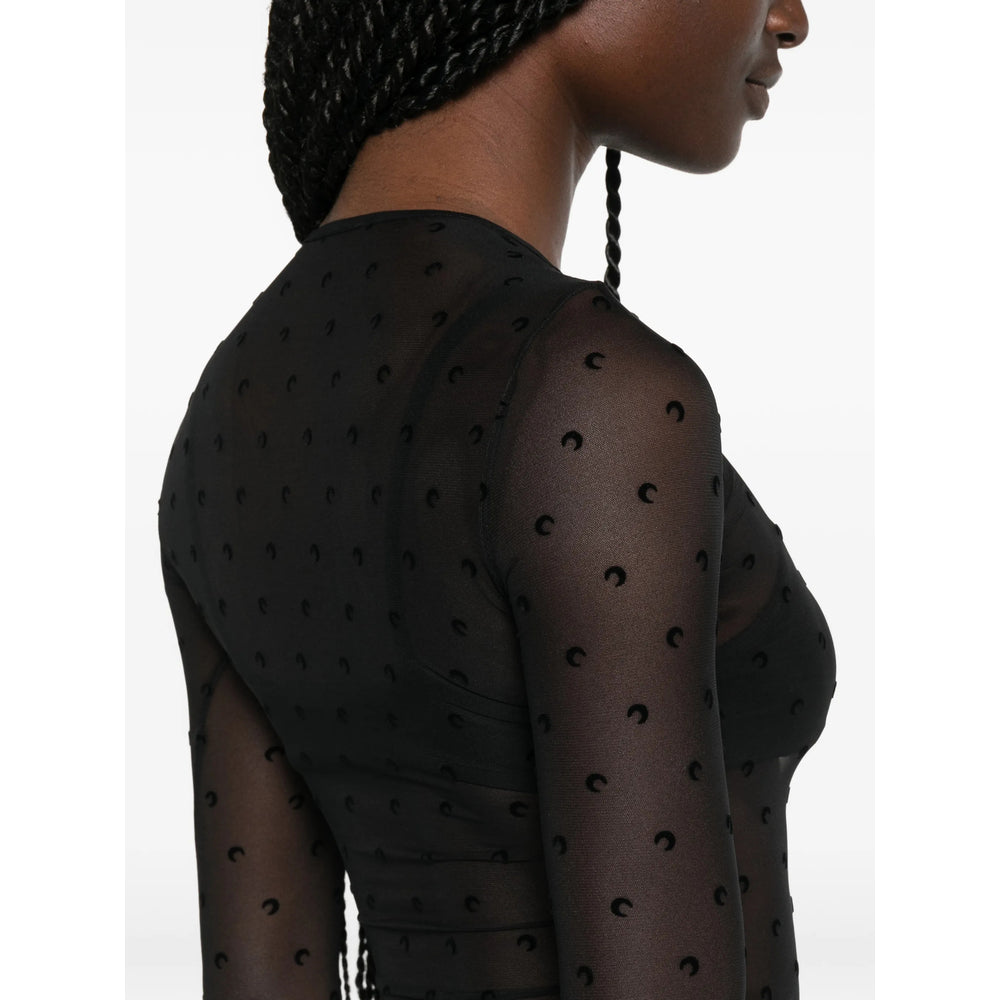 Marine Serre Black Tops - T-Shirts & Jerseys Women