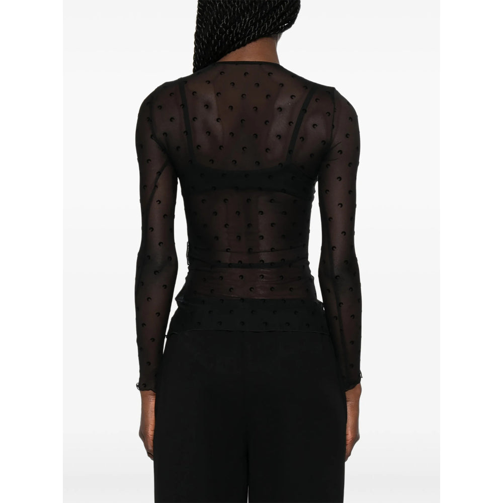 Marine Serre Black Tops - T-Shirts & Jerseys Women