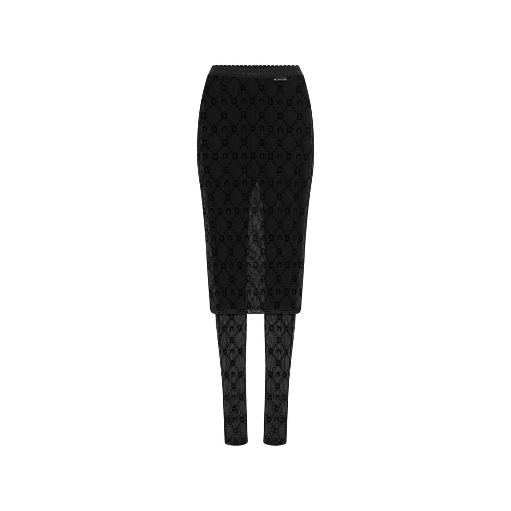 Marine Serre Black Trousers - Slim-Fit Trousers Women MARINE SERRE