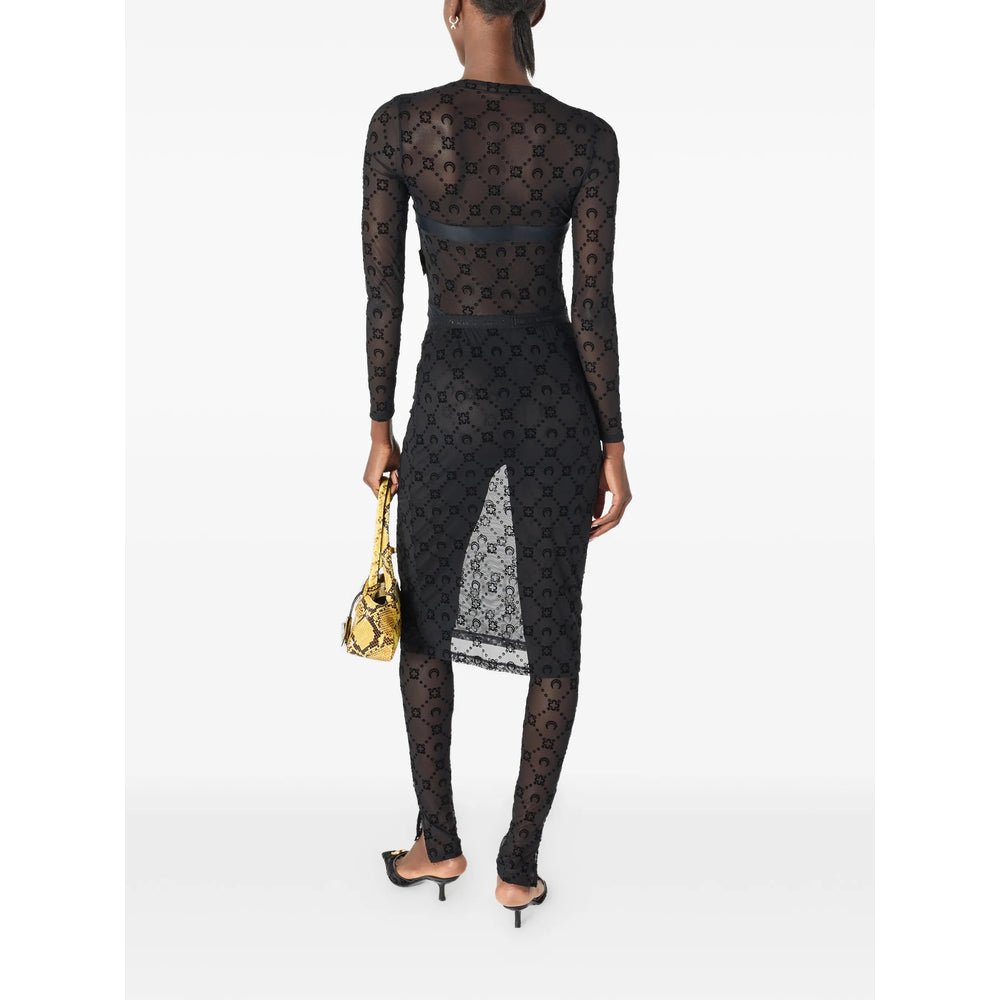 Marine Serre Black Trousers - Slim-Fit Trousers Women MARINE SERRE