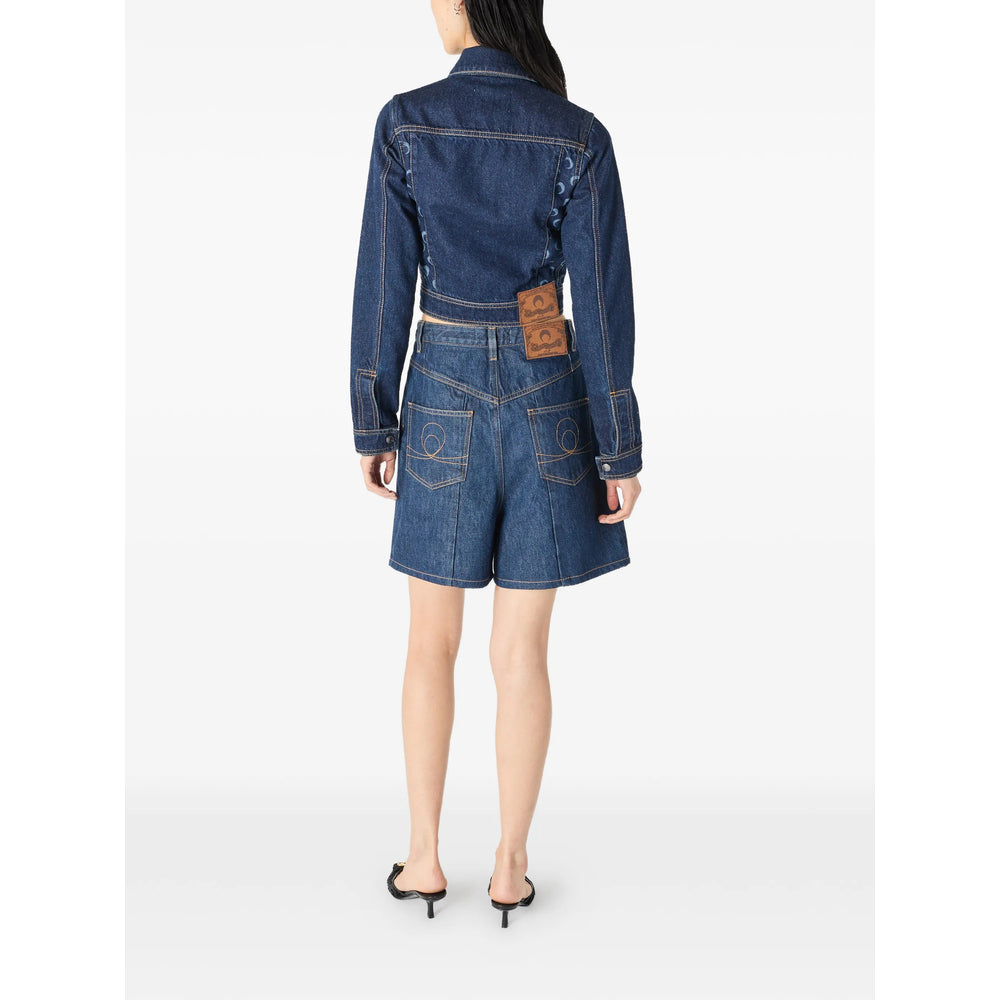 Marine Serre Blue Shorts - Short Shorts Women MARINE SERRE