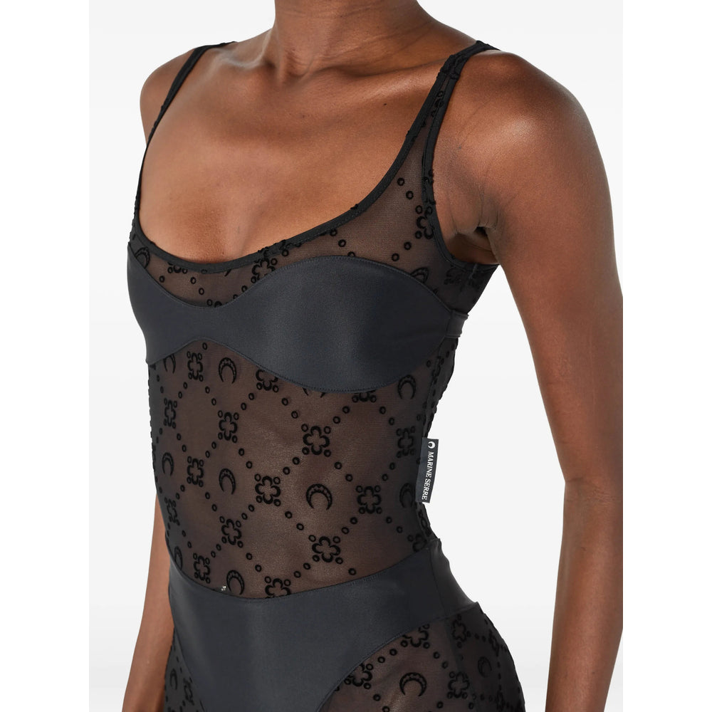 Marine Serre Black All In One - Jumpsuits Women MARINE SERRE