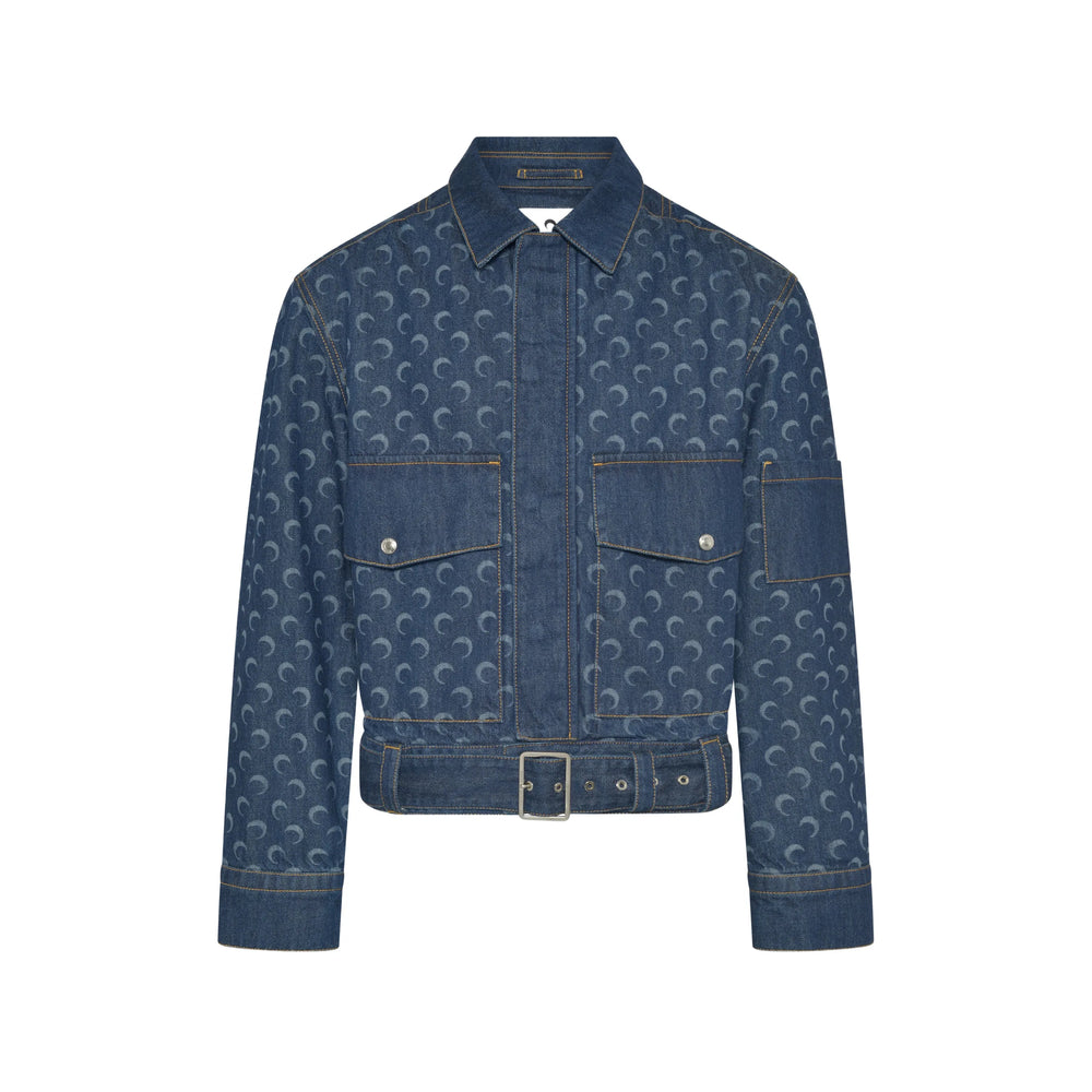 Marine Serre Blue Jackets - Denim Jackets Men MARINE SERRE