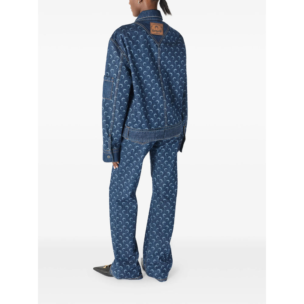 Marine Serre Blue Jackets - Denim Jackets Men MARINE SERRE