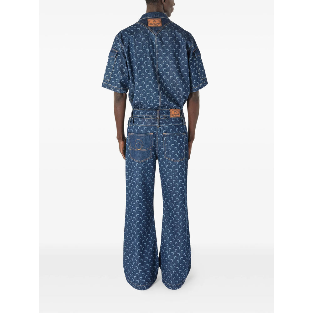 Marine Serre Blue Shirts Men MARINE SERRE