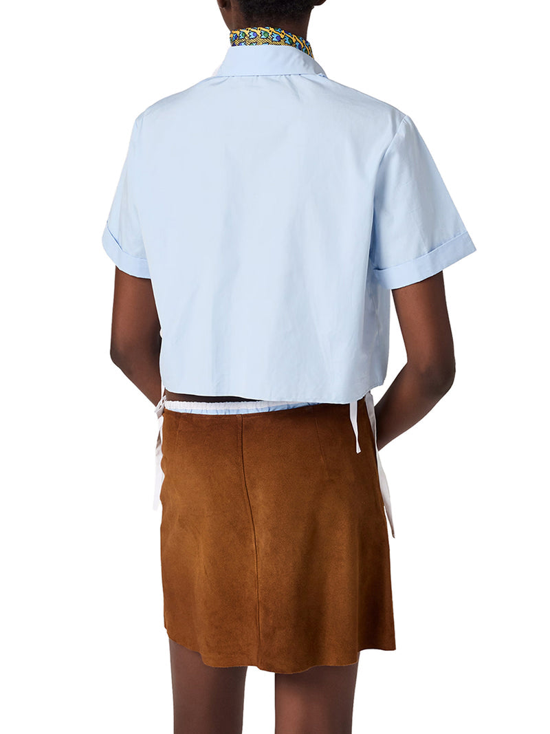 Miu Miu Women Poplin Shirt With Ruffled Details MIU MIU