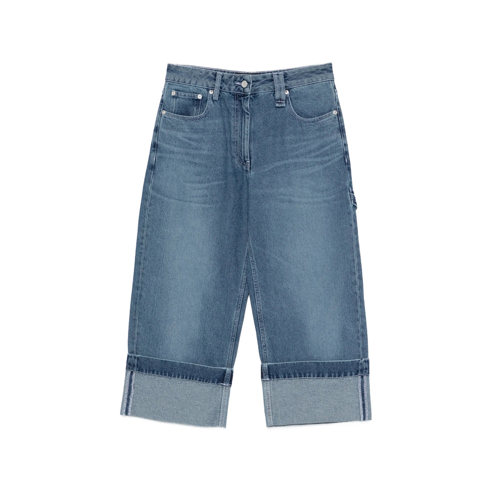 Simone Rocha Blue Denim - Straight-Leg Jeans Women SIMONE ROCHA