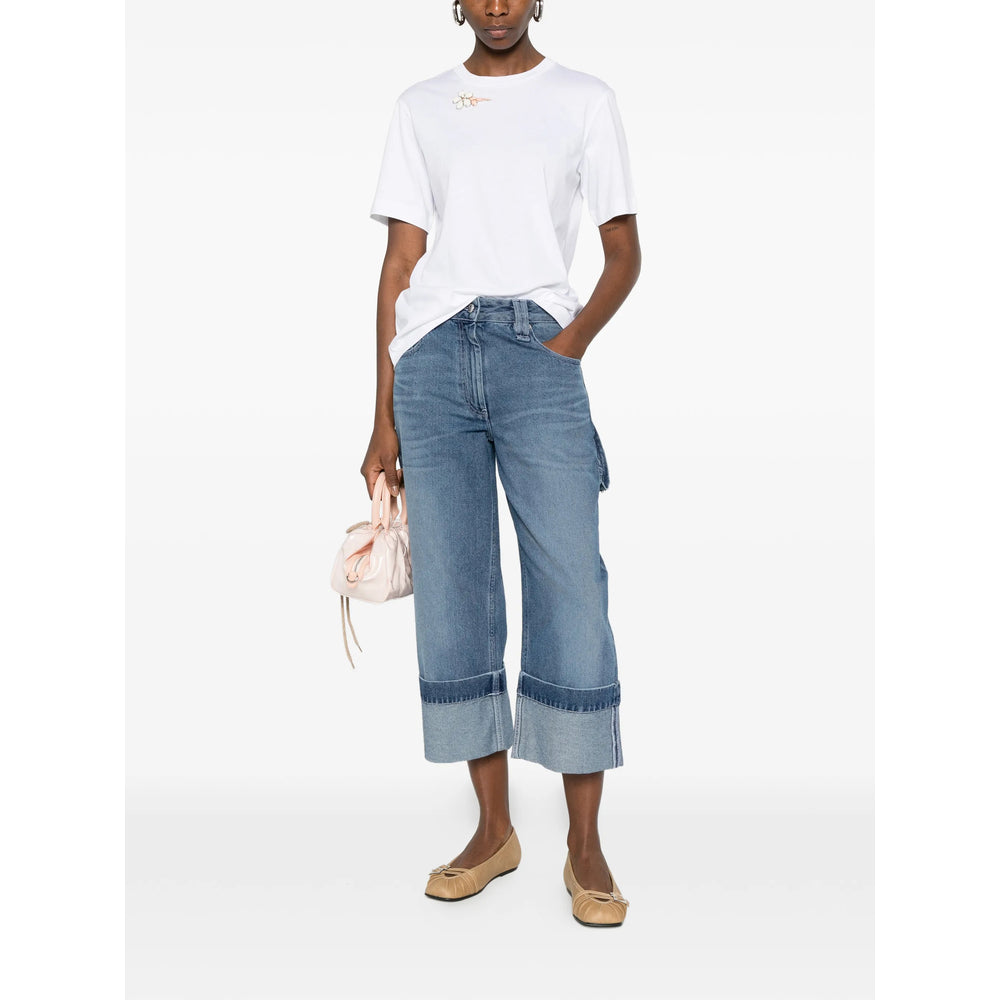 Simone Rocha Blue Denim - Straight-Leg Jeans Women SIMONE ROCHA