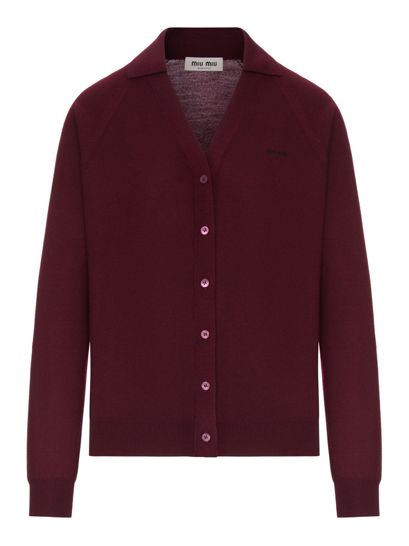 Miu Miu Women Cardigan In The Finest Wool Yarn MIU MIU