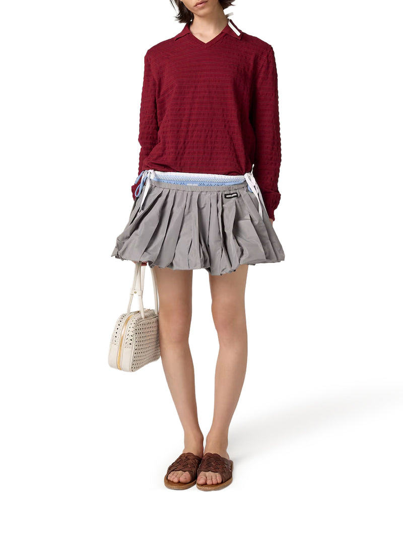 Miu Miu Women V-Neck Cotton Sweater MIU MIU