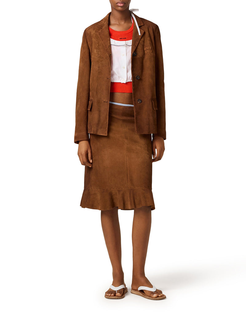 Miu Miu Women Crew Neck Cotton Sweater MIU MIU