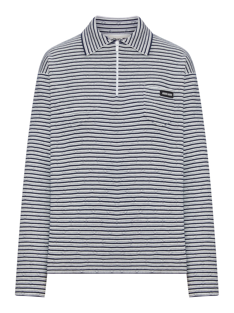 Miu Miu Women Cotton, Cashmere And Silk Polo Shirt MIU MIU