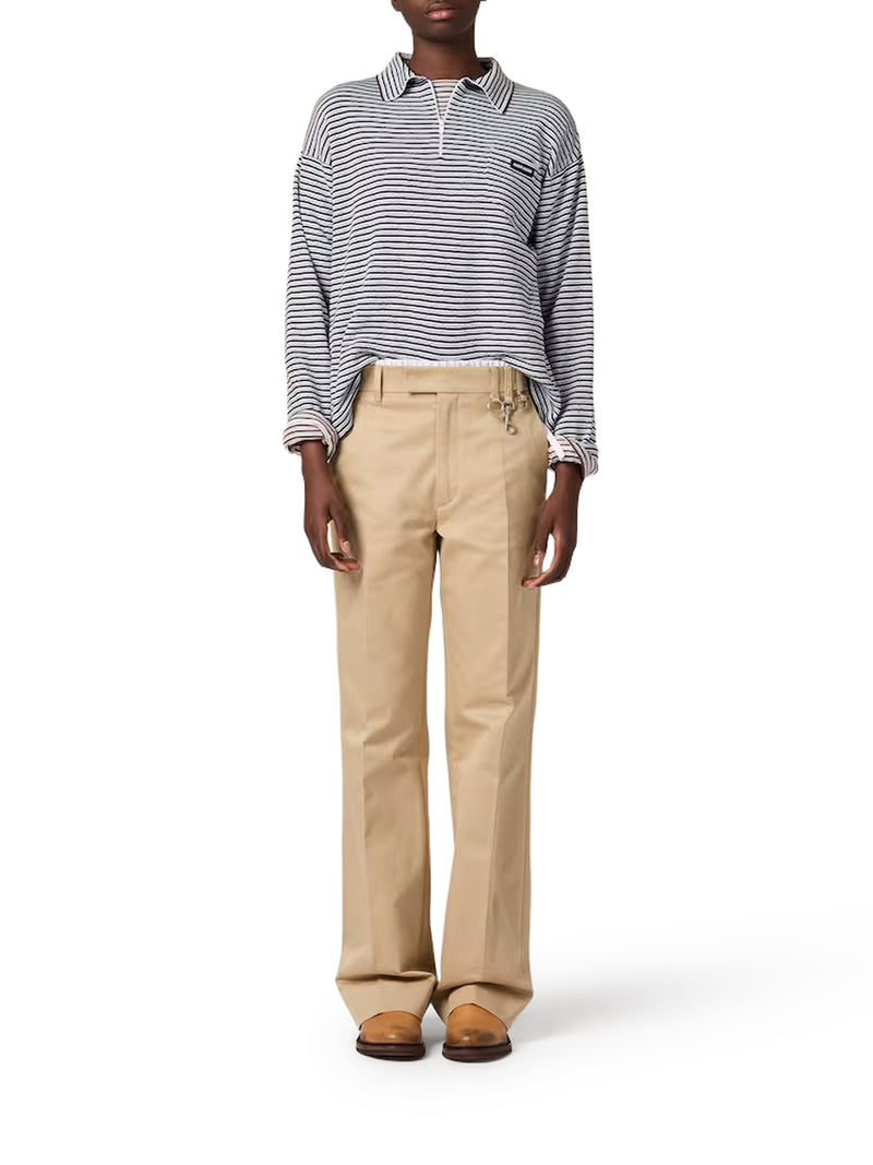 Miu Miu Women Cotton, Cashmere And Silk Polo Shirt MIU MIU