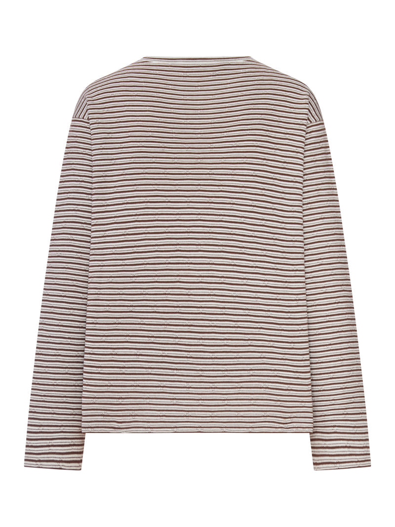 Miu Miu Women Striped Cotton And Cashmere Blend T-Shirt MIU MIU