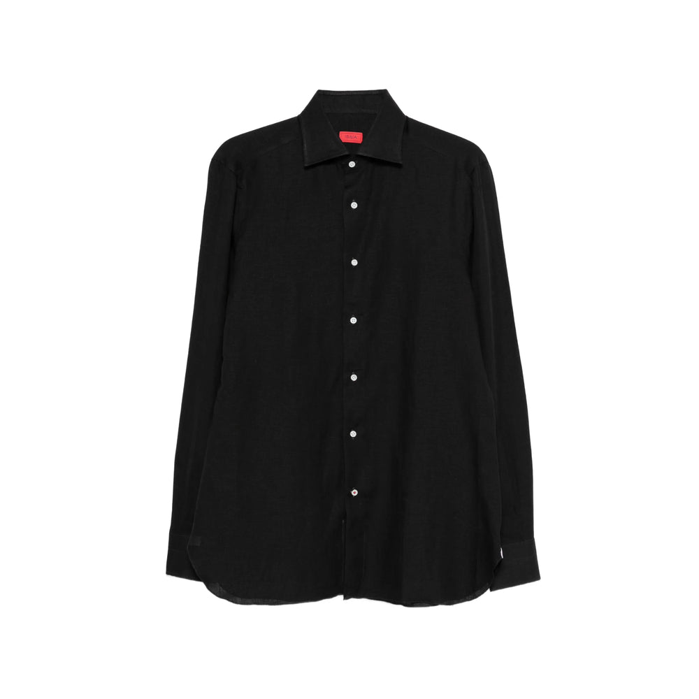 Isaia Black Shirts Men ISAIA