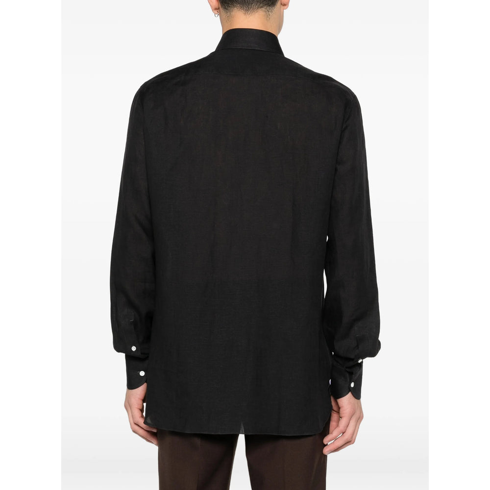 Isaia Black Shirts Men ISAIA