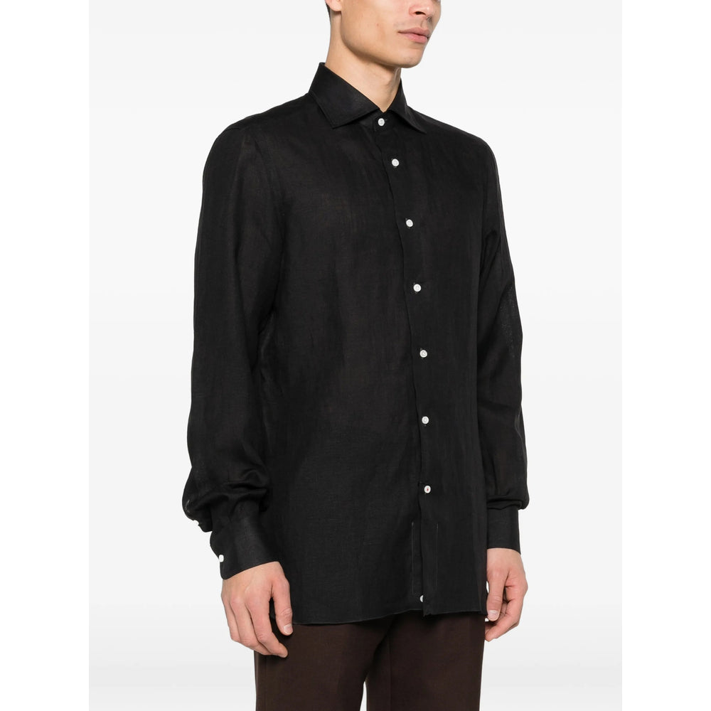 Isaia Black Shirts Men ISAIA