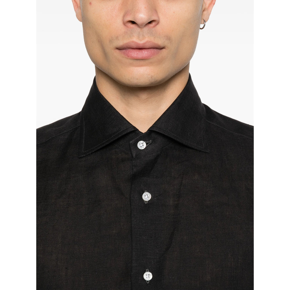 Isaia Black Shirts Men ISAIA
