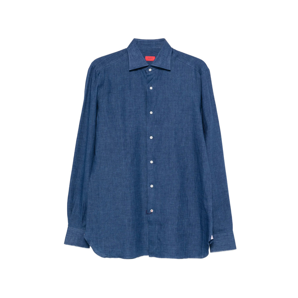 Isaia Blue Shirts Men ISAIA