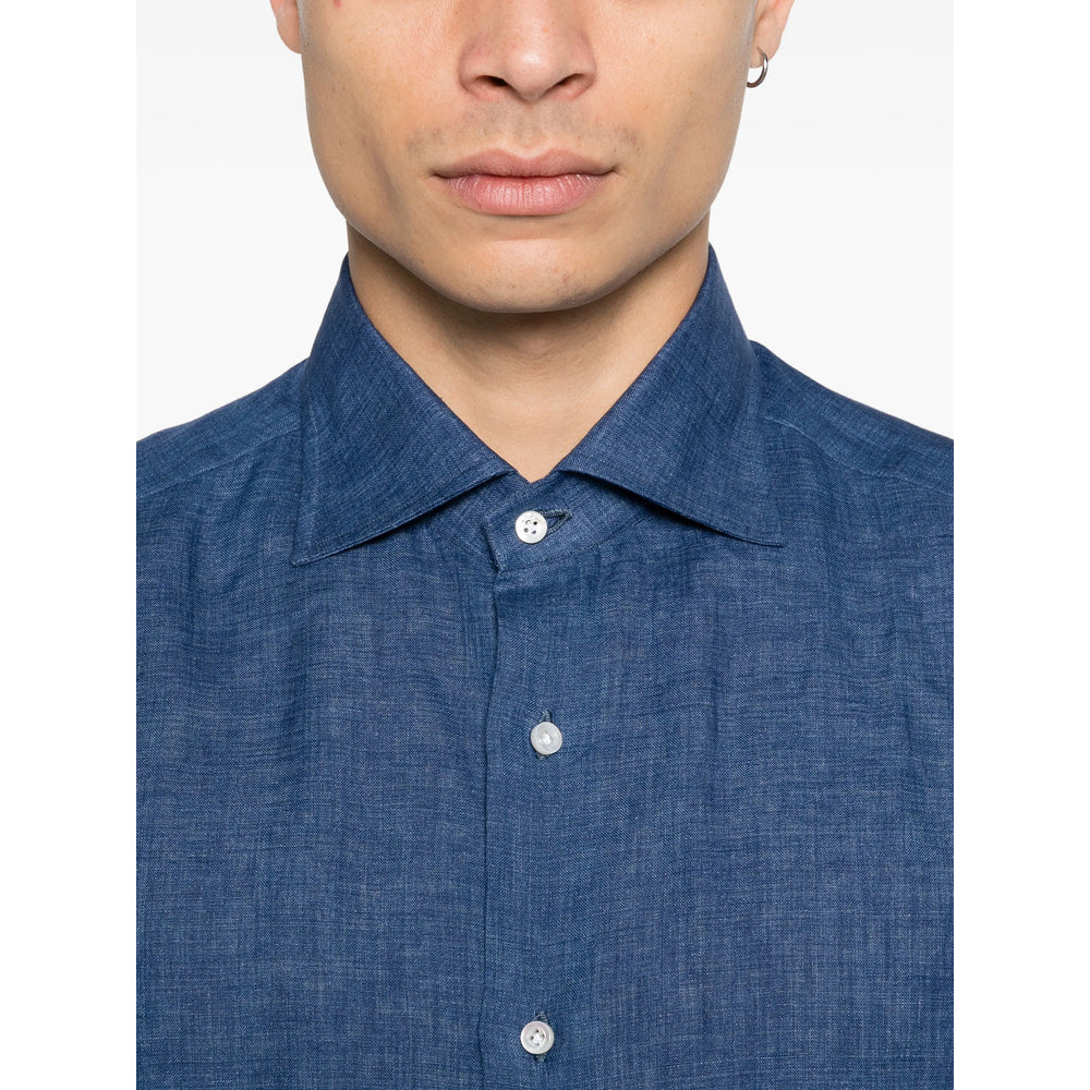 Isaia Blue Shirts Men ISAIA