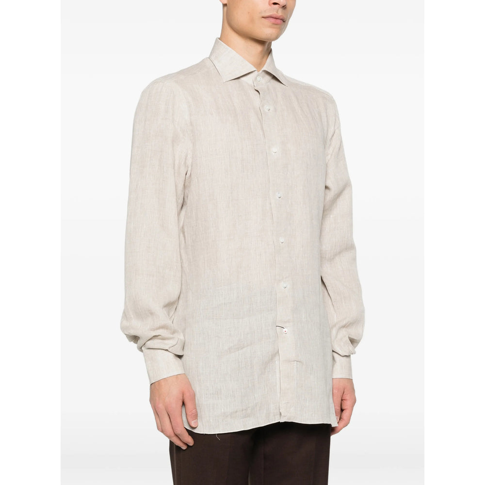 Isaia Neutrals Shirts Men ISAIA