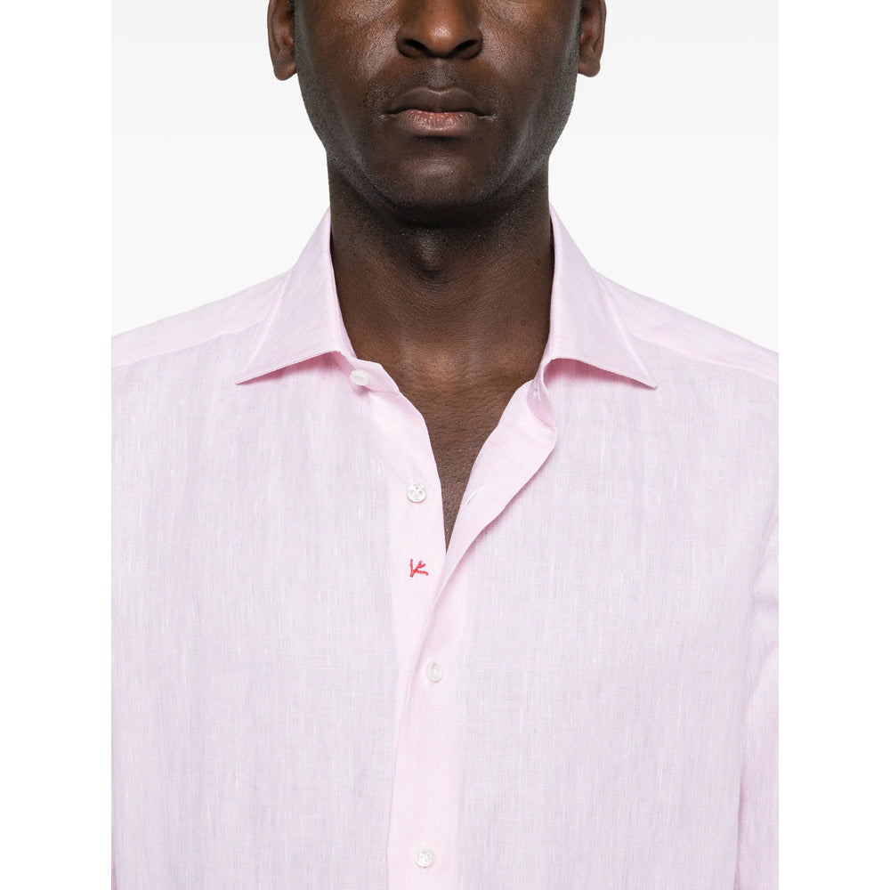 Isaia Pink Shirts Men ISAIA