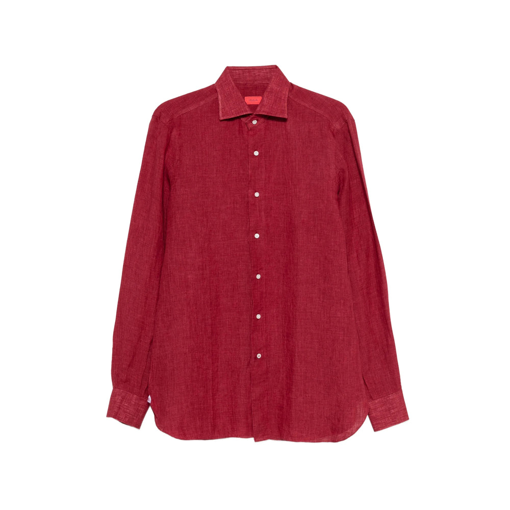 Isaia Red Shirts Men ISAIA