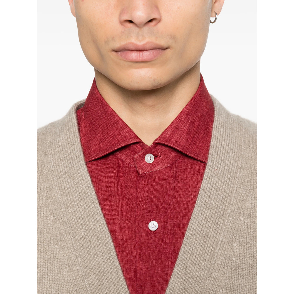 Isaia Red Shirts Men ISAIA