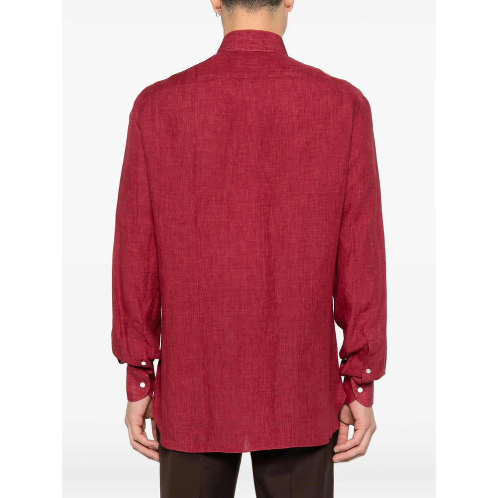 Isaia Red Shirts Men ISAIA