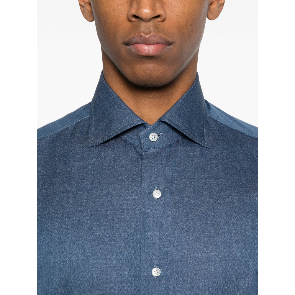 Isaia Blue Shirts Men ISAIA