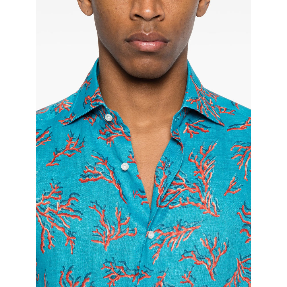 Isaia Blue Shirts Men ISAIA