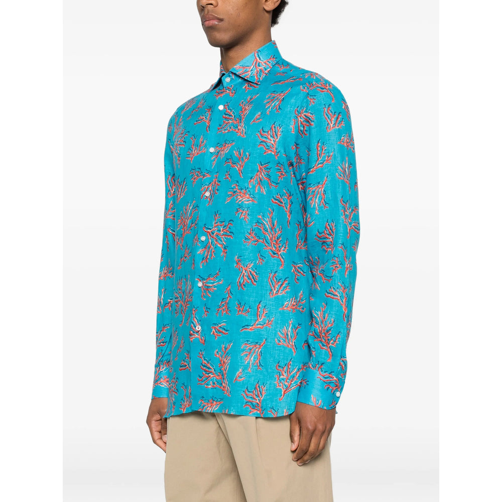 Isaia Blue Shirts Men ISAIA