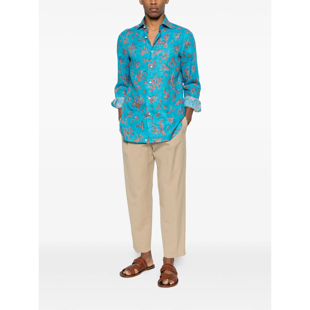 Isaia Blue Shirts Men ISAIA