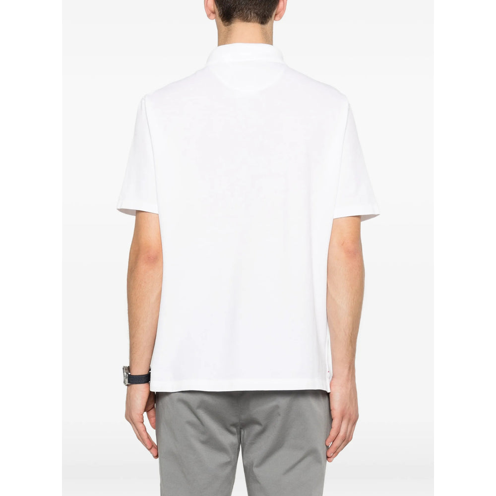 Isaia White Polo Shirts Men ISAIA