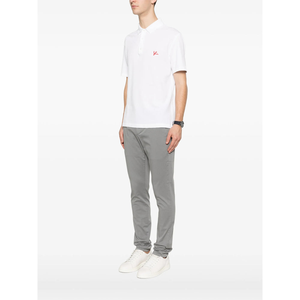 Isaia White Polo Shirts Men ISAIA