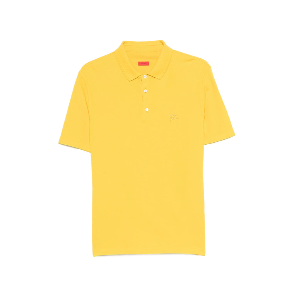 Isaia Yellow Polo Shirts Men ISAIA