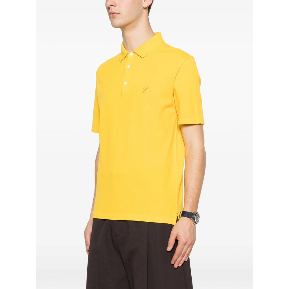 Isaia Yellow Polo Shirts Men ISAIA