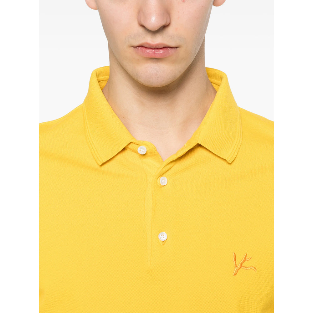 Isaia Yellow Polo Shirts Men ISAIA