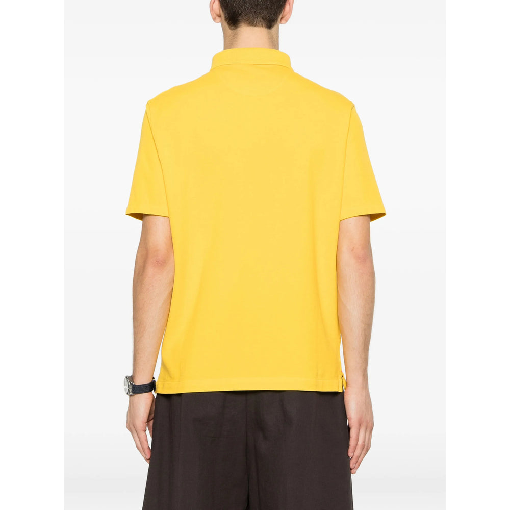 Isaia Yellow Polo Shirts Men ISAIA