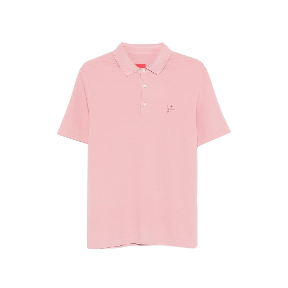 Isaia Pink Polo Shirts Men ISAIA